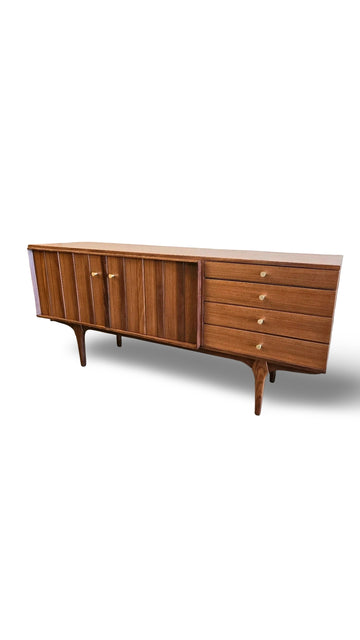 Teak Credenza with brass hardware